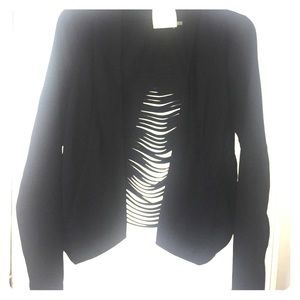 Black blazer with cutout back